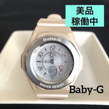 새상품급 작동 중 카시오 전파 솔라 Baby-G 펄 베이지