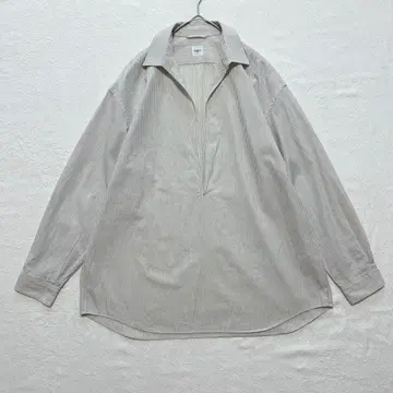 새상품급 24SS EDIFICE 보일 스트라이프 스키퍼 셔츠 M