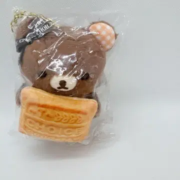 리락쿠마 모리나가 비스킷 걸이형 봉제 인형 차이로이코구마 초이스 3