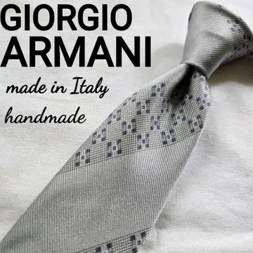 새상품급 giorgio armani 핸드메이드 넥타이 그레이 스트라이프