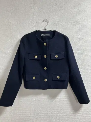 [ ZARA ] 네이비 노카라 자켓 S