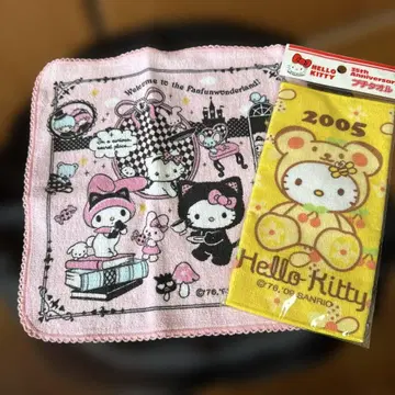[헤이세이 레트로] 산리오 Hello Kitty 타월 2장 세트 [레어]