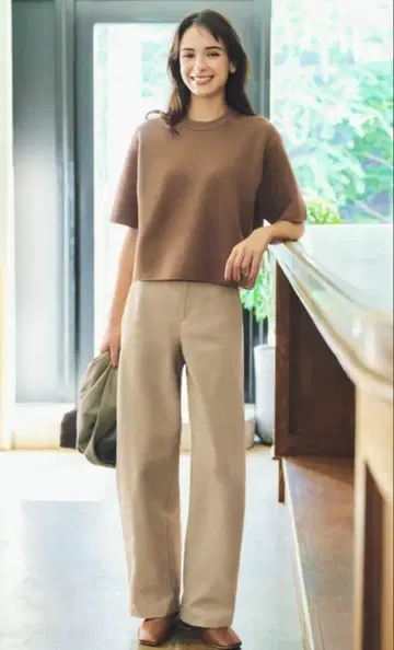 [ 택 포함 새상품 ] 유니클로 UNIQLO 저지 배럴 레그 팬츠