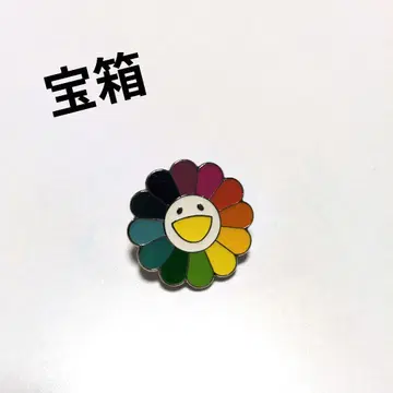 무라카미 다카시 썬플라워 컬러풀 꽃 핀 배지
