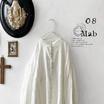 08mab 버튼 튜닉 오프화이트 새상품
