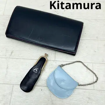 유167 3점 Kitamura 가죽 장지갑 코인 케이스 키타무라