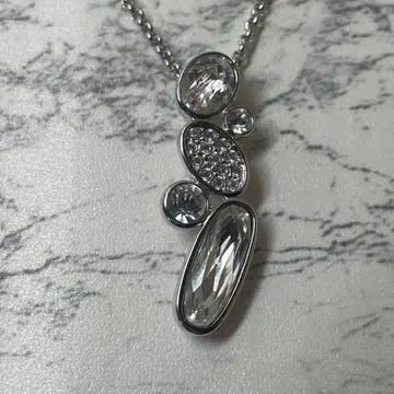 SWAROVSKI 스와로브스키 목걸이 선인장 크리스탈 실버