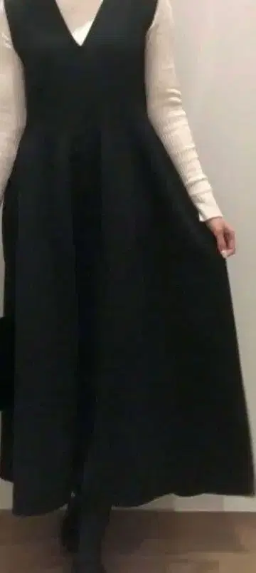 [ 가격 인하 ] 플라스테 홀가먼트 원피스 블랙