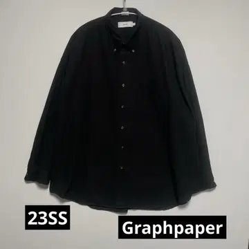 Graphpaper 셔츠 23SS 오버 사이즈 셔츠 블랙