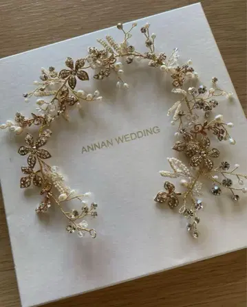 ANNA WEDDING 골드 꽃 장식 헤드 액세서리