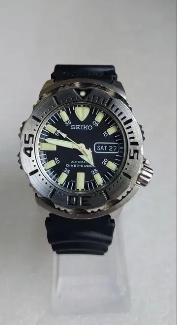 SEIKO 자동 와인딩 다이버즈 200m 블랙 몬스터