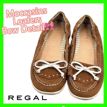 REGAL 리갈 스웨이드 모카신풍 22.5cm 프린지 x 리본