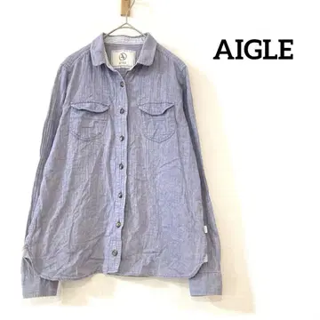 AIGLE 긴팔 캐주얼 셔츠 겉옷 일본제 라이트 블루 S 봄/가을