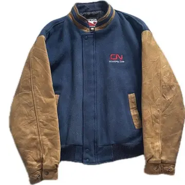 구제 의류 Canada sportswear 바시티 자켓 오버 사이즈 파랑