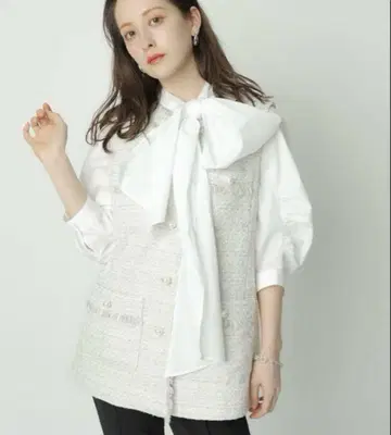 아르페쥬 스토리 트위드 베스트 사이즈 1