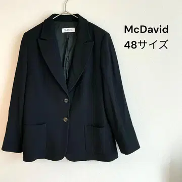 McDavid 테일러드 자켓 블랙 심플 빅 사이즈 비즈니스 48