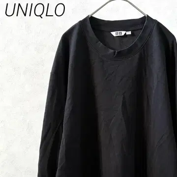 UNIQLO 에어리즘 코튼 크루넥T셔츠 긴팔 심플 빅