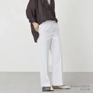 미사용 새상품 PLST 플라스테 린넨 블렌드 소프트 플레어 팬츠