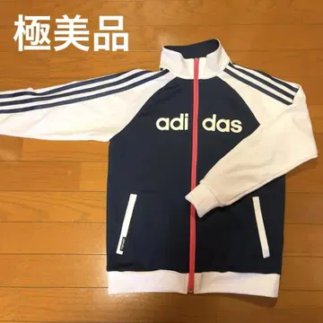 새상품급 adidas 저지 네이비/화이트 3선 M 로고 자수