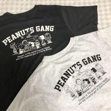 PEANUTS GANG T셔츠 2색 세트 LL