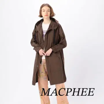 새상품급*MACPHEE 코튼 폴리에스테르 메모리 그로그랭 모즈 코트 36