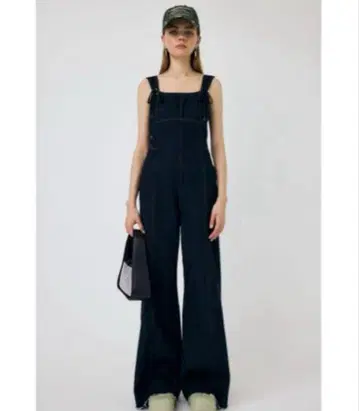 [ 새상품급 ] MOUSSY 코르셋 스트랩 데님 점프수트