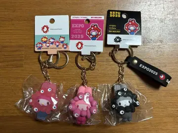 오사카 간사이 만박 마이멜로디 키링 최애 컬러 블랙 클리어 컴프 세트