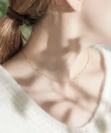 목걸이 K10 플라워 에클레어 체인 목걸이