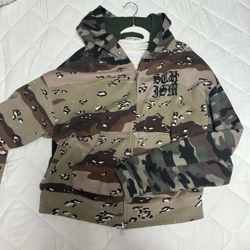SCHISM INDUCING FR CAMO ZIP HOODIE KHAKI #스키즘인듀싱,#카모