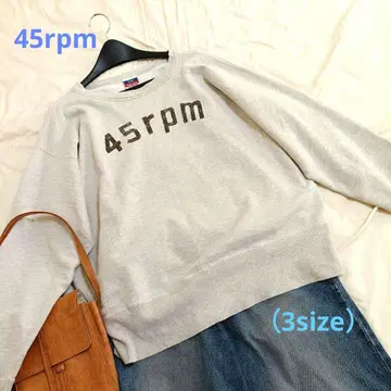 45rpm 로고 포함 루즈한 사이즈 트레이닝복 맨투맨 M~
