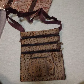 브라운 숄더백 지퍼 포켓 부착과 손잡이 백의 2종 세트