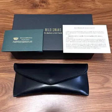 미사용 왕관 로고 와일드 스완스 옵티컬 케이스 안경 케이스 블랙