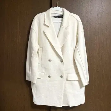 ZARA 더블 브레스트 코트 아이보리 S 사이즈 새상품급
