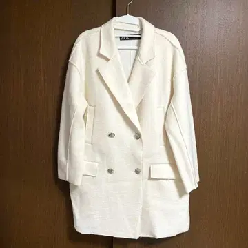 ZARA 더블 브레스트 코트 아이보리 S 사이즈 새상품급