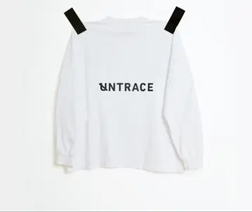 UNTRACE 로고 긴팔 티셔츠 화이트