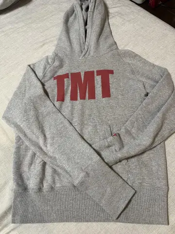 TMT 후드 부착 그레이 후드티