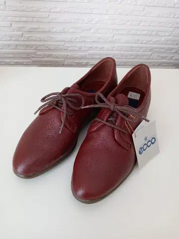 미사용 ecco 컴포트 슈즈 가죽 브라운