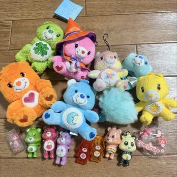 헤이세이 케어베어 봉제 인형 키링 세트