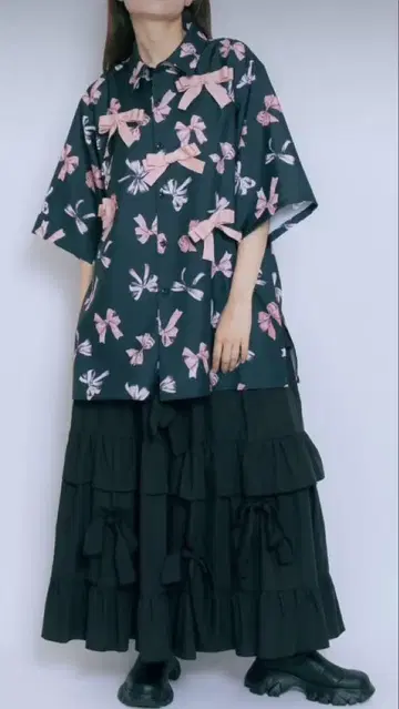 ellecy 리본 셔츠