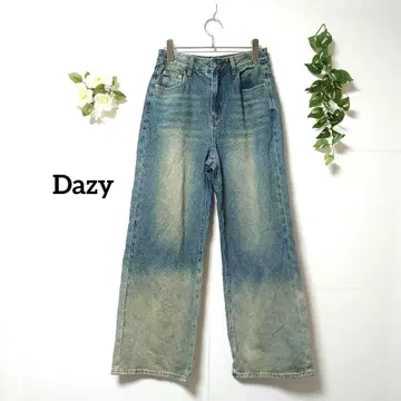 Dazy 와이드 청바지 데님 M 페이드 가공