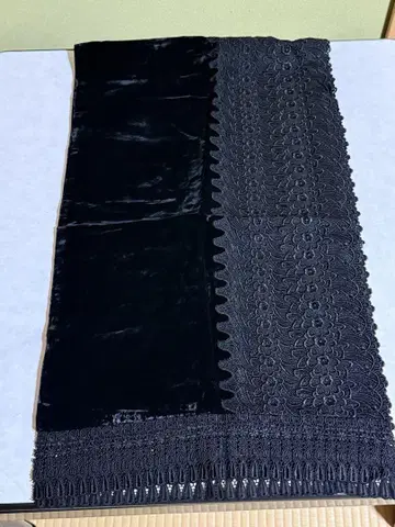 고급 벨벳 자수 숄