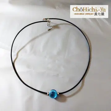 Chohichiya 오키나와 반딧불이 유리 초커 목걸이