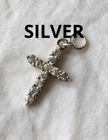 빈티지 크로스 실버 펜던트 탑 SILVER 지르코니아