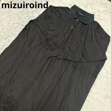 [ 새상품급 ] 미즈이로 인드 롱 원피스 블랙 빅 사이즈 루즈핏