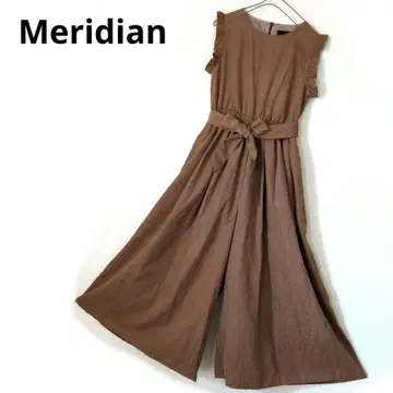 Meridian 메리디안 와이드 팬츠 올인원 브라운 허리끈