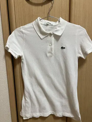 LACOSTE 화이트 피케 셔츠 34 사이즈 PF958E