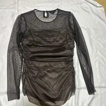 메쉬 블랙 긴팔 상의