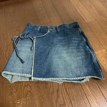 CIAOPANIC 랩 데님 미니 스커트