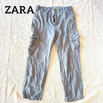 ZARA 데님 카고 팬츠 블루 하의 데님 카고 팬츠