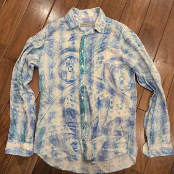 ETRO 긴팔 셔츠 M 블루 에트로